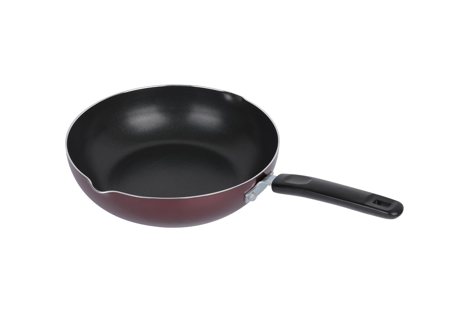 CLB2821D Wok-Cu capac din sticlă 28 wok, Flaming Wok, wok antiaderent