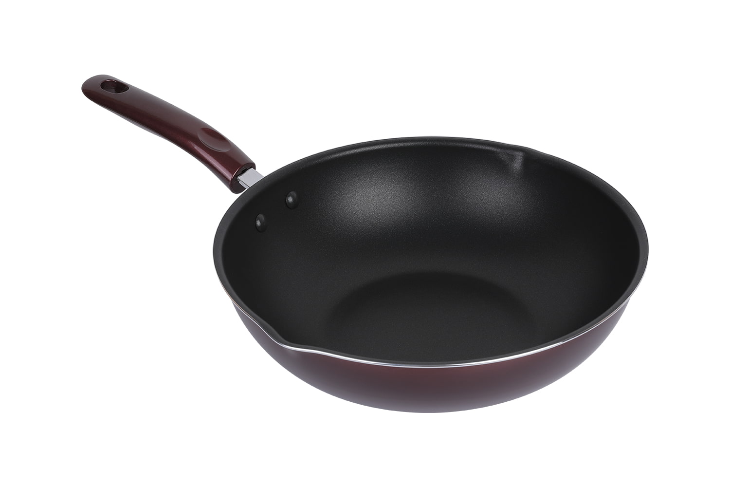 CLB3031D Wok-Cu capac de sticlă 30 wok, Flaming Wok, wok antiaderent